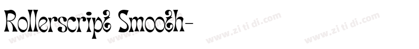 Rollerscript Smooth字体转换